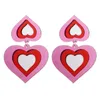 Fishsheep Korean Big Acrylic Heart Drop Earrings For Women Girl Iridescen Harts Love Dingle Earring Fashion Ear smycken 240321