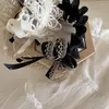 Hair Accessories Retro Lace Hairbands For Toddler Girl Sweet Princess Bow Hoop Little Black Beige Kids Headwear