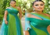 Renkli Bir Omuz Gece Elbise Pleat Tulle A Line Invitada balo elbisesi artı boyutu Bohemian vestidos de gala9096449