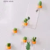 Aimants pour réfrigérateur 6 pièces d'aimants de réfrigérateur de cactus de plante juteuse mignonne 3D autocollants magnétiques pour la décoration de la maison aimants de réfrigérateur décoration de réfrigérateur Y24