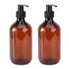 Aufbewahrungsflaschen, 2 Stück, Reinigungsmittelspender, nachfüllbare Flasche, leere Shampoo-Reise-Handseife, Pumplotion