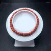 Dekorative Figuren, 4 mm, Großhandel, natürlicher roter Stein, Kristallheilung, facettiertes Süßigkeiten-Armband, besonderes Schmuckgeschenk für Freunde