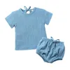 衣類セット夏の幼児少年服セットコットンリネントップシャツショーツ2PCS生まれ衣装の幼児