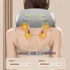 Massierendes Nackenkissen mit Shiatsu-Nacken-Rücken-Schulter-Massagegerät mit beruhigender Wärme, kabelloses elektrisches Tiefengewebe-5D-Knet-Wireless-Nackenmassagekissen 240322
