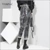 Women's Pants Sexy Loose PVC Transparent Women Fashion See Through Trousers Autumn Winter Straight Ankle-length Capris Custom