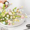 Fiori decorativi 1pc Uovo di Pasqua Ramo di un albero Pianta finta Decorazione felice Festa per la casa Vaso Accessori per la composizione floreale fai da te