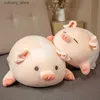 Animaux en peluche 40 ~ 80 cm Squishy BOBO Pig Doll Peluche Peluche Coton Rose Piggy Plushie Couché Gras Peluche Garçons Filles Apaisant Cadeau L240322