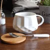 Kubki kubek do kawy w stylu europejskim z pokrywką Kreatywne proste śniadanie domowe płatki owsiane para kubków wodnych stołowych zastawa stołowa