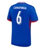 24 25 FAN PLAYER Maglia da calcio francese BENZEMA GIROUD MBAPPE GRIEZMANN SALIBA PAVARD KANTE Maillot De Foot Equipe Away Kids KIT JERSEY Maglia da calcio Home Blu Bianco