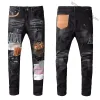 Designer Mens jeans jeans High Street Hole Star Patch Men's womens star embroidery panel trousers stretch slim-fit trousers pants 28-40 size