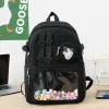 Sırt çantası PVC ITA Şeffaf Sırt Çantası Unisex Öğrenciler Okul Çantası Dizüstü Bilgisayar Seyahat Sırt Çeki Açık Moda Hediyeleri
