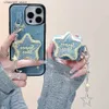 Earphone Accessories Case For AirPods Pro 2 Jean Star Plush Cloth Denim Bag Embroidery Pendant Case for AirPods 1 2 3 Earphone Case Protector CoverY240322