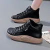 Buty do chodzenia kobiety Sneakers platforma swobodne mokasyny stały kolor Flats Oxford Sports wulkanizowany jesień zapatillas mujer