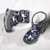 أحذية المشي 2024 Winter Children Sports Camo Snow Boots Warm Cotton Outdoor Anti Slip