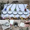 Pendant Necklaces Magnifying Glass Necklace Vintage Magnifier Lens For Book Spaper Reading Needlework Jewelry Gift Drop Delivery Penda Otdha