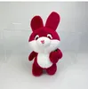 2024 Partihandel söt 4-färg Strawberry Rabbit Plush Toy Children's Game Playmate Holiday Gift Claw Hine-priser