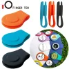 İşaretler Dayanıklı silikon seti manyetik golf topu işaretçisi şapka klips tasarımı siyah mavi turuncu çıkarılabilir golf aksesuarları damla nakliye