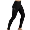 Kvinnors leggings Hög midja Elastisk träning Kvinnor Yoga Mag kontroll Ruched Booty With Pocket Pants Seamless Gym Compression Tights