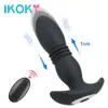 IKOKY Teleskop-Vibrationsdildo, Buttplug, Vibrator, Prostata-Massagegerät, erotisches Sexspielzeug für Männer, Fernbedienung, Anal 240312