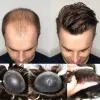 Toupees 0.04 0.05mm v loop thin skin toupee toupee toupee real human hair buts natural hairline repress hair acplication for men