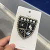 Broches Coréen perle cristal broche fleur strass Corsage vêtements pull épinglettes luxe bijoux cadeaux pour femmes accessoires