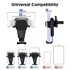 Cell Phone Mounts Holders Universal Gravity Car Phone Holder Air Vent Clip Mount Mobile Cell Phone Stand GPS Support for IPhone Samsung Huawei Smartphone 240322