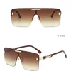 2024 Designer Luxury Vintage Square Solglasögon Women Classic Retro Gradient Mirror Frameless Sun Glasses Kvinnliga mode Rimless med låda