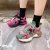 Casual Shoes 2024 Autumn Fashion Women's Mixed Color Woman Vulcanize Sneakers Lace-up Modern Sport Outdoors Ladies