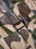 Rokken Mode Slanke taille Zakken met ritssluiting PU-leer Medium rek Camouflage Mini Zomertij