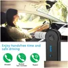 Bluetooth Car Kit Real Stereo Ny 3.5mm Streaming A2DP Wireless V3.0 EDR AUX O Musikmottagare Adapter för telefon MP3 Drop Delivery Auto Ottvn