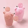 2 I 1 Silikonåfyllningsbar tom schampoflaska flytande handtvål Lotion Container Dispenser Face Scrub Wash Brush Massager Scrubber Exfoliator Brush Travel HW0215