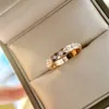 Linage Diamond ring S925 puur zilver licht luxe stijl hoogwaardig gevoel verguld 18K rose goud gestapelde ring paar ring cadeau