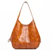 Casual Women torebka torebka o dużej pojemności TOTE Bag Wysoka jakość lady vintage hobo miękkie patchwork ramię brązowe 240305