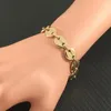 Halskette Ohrringe Set Fashion Link Edelstahl Gold Farbe Armband Einfach Für Frau Mann SCAZBOCG