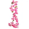 Decorative Flowers Wedding Decoration Cherry Blossoms Artificial Silk Rattan Decorations Home Accessories Decor
