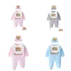 Hoodies Sweatshirts Childrens Clothing Baby Designer M Jumpsuit Newborn Hat Romper 3-Piece Set Drop Delivery Kids Maternity Otbki