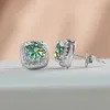 JoyceJelly 100% Real Diamond Earrings Classic S925 Sterling Silver Studearrings Kvinnliga lyxsmycken Tillbehör 240228