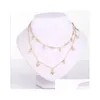 Tennis Graduated Frauen Anhänger Halskette Irregar Kristall Gold Dimond Cut Mtilayer Perlen Choker Modeschmuck Drop Lieferung Halsketten Dhydq