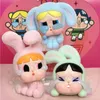 Pop Mart CryBaby X Powerpuff Girls Blind Box Blossom Bubbles Buttercup Mysterious Surprise Box Figur PVC Model Staty Doll Toy 240315