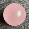 Dekoracyjne figurki 211G Stone Rose Rose Quartz Kryształowa kulka wypolerowana Różowa kula Feng shui Dekoracja Dekoracja Reiki Reiki