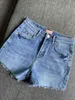 Women denim shorts Embroidered decoration casual wild fashion slim lady shorts 240314