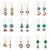 Kolczyki Dangle Vrouwen Crystal Kerst Oorbellen Sneeuwpop Kerstboom Stud Earring Voor Party Accessoires Nieuwe