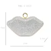 Avondtassen DG PeaFlow Wedding Bridal Rhinestone Box Handtassen Party Dinner Diamant Purnus Navy Pink Lippen Women Crystal Clutch Evening Bagsl2403