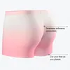 Underpants Men Shorts Briefs Underwear Men's Seamless Gradient Color Ice Silk With U-convex Design Mid-rise Slim Fit For High