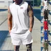 Tute da uomo estive traspiranti in due pezzi canottiera senza maniche pantaloncini tuta sportiva per uomo 3XL uomo da bagno