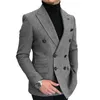 Formalne Burgundowe Red Grey Lapel Tux Men Slim Fit Suits Kurtka na zamówienie dla Wendding Party Woolen Cloth 240311