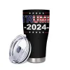 Trump 2024 Taza de acero inoxidable de 30 oz Botella de agua de doble capa de gran capacidad personalizada de 900 ml 0322