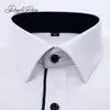 Davydaisy High Quality Men Shirt Leng Sleeve Twill Solid Solic Formal Business Brand Man Dress Shirts DS085 240318