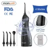 Otros electrodomésticos Irrigador oral de 4 moldes Línea de agua de carga USB Boquilla de línea de agua dental portátil Limpiador de dientes irrigador de 200 ml + 6 boquillas H240322