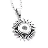 Vintage Metal 12mm Snap Button Necklace Fit Heart Moon Sun Snap Buttons Jewelry Pendant Necklaces